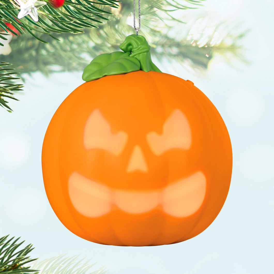 Spirited Pumpkin Ornament With Light and Sound