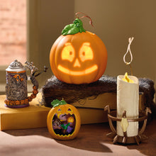 Load image into Gallery viewer, Spirited Pumpkin Ornament With Light and Sound
