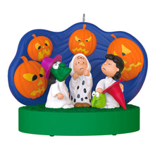 Load image into Gallery viewer, The Peanuts® Gang 60th Anniversary Spooked Trick-or-Treaters Ornament With Light and Sound
