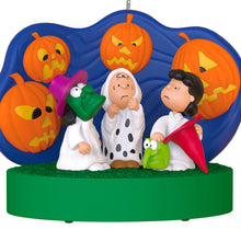 Load image into Gallery viewer, The Peanuts® Gang 60th Anniversary Spooked Trick-or-Treaters Ornament With Light and Sound
