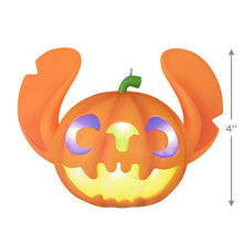 Load image into Gallery viewer, Disney Lilo &amp; Stitch Spooky Stitch Jack-o&#39;-Lantern Ornament With Light
