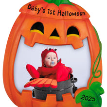 Load image into Gallery viewer, Baby&#39;s First Halloween 2025 Photo Frame Ornament
