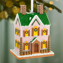 Load image into Gallery viewer, Gorgeous Gingerbread House Porcelain Ornament
