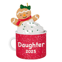 Load image into Gallery viewer, Daughter Gingerbread Girl in Mug 2025 Ornament
