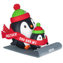 Load image into Gallery viewer, Dad &amp; Me Penguins Sledding 2025 Ornament
