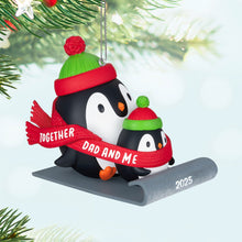 Load image into Gallery viewer, Dad &amp; Me Penguins Sledding 2025 Ornament
