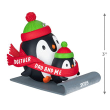 Load image into Gallery viewer, Dad &amp; Me Penguins Sledding 2025 Ornament

