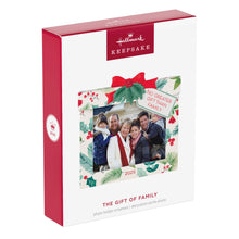 Load image into Gallery viewer, The Gift of Family 2025 Photo Frame Ornament
