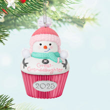 Load image into Gallery viewer, Great-Granddaughter Cupcake 2025 Ornament
