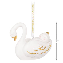 Load image into Gallery viewer, Grandbaby&#39;s First Christmas Swan 2025 Porcelain Ornament
