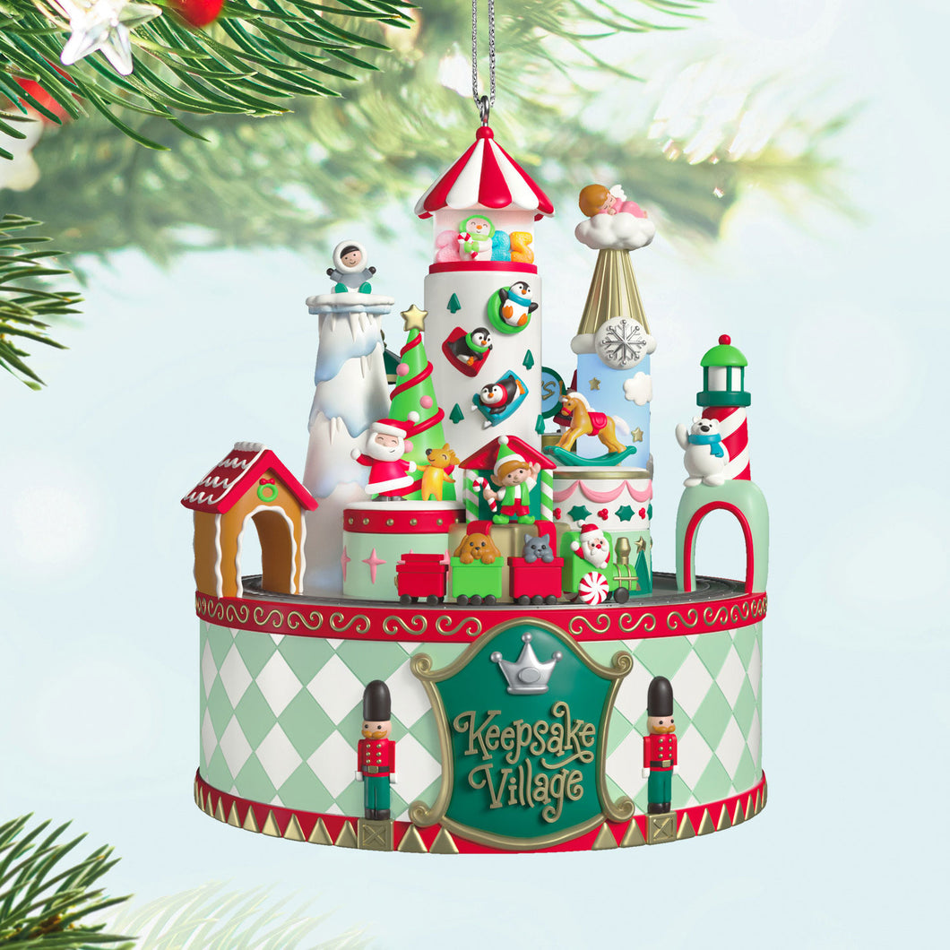 TEMPORARILY SOLD OUT- Keepsake Village Musical Ornament With Light and Motion