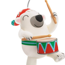 Load image into Gallery viewer, Little Drummer Bear Musical Ornament
