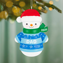 Load image into Gallery viewer, Dad Snowman 2026 Ornament
