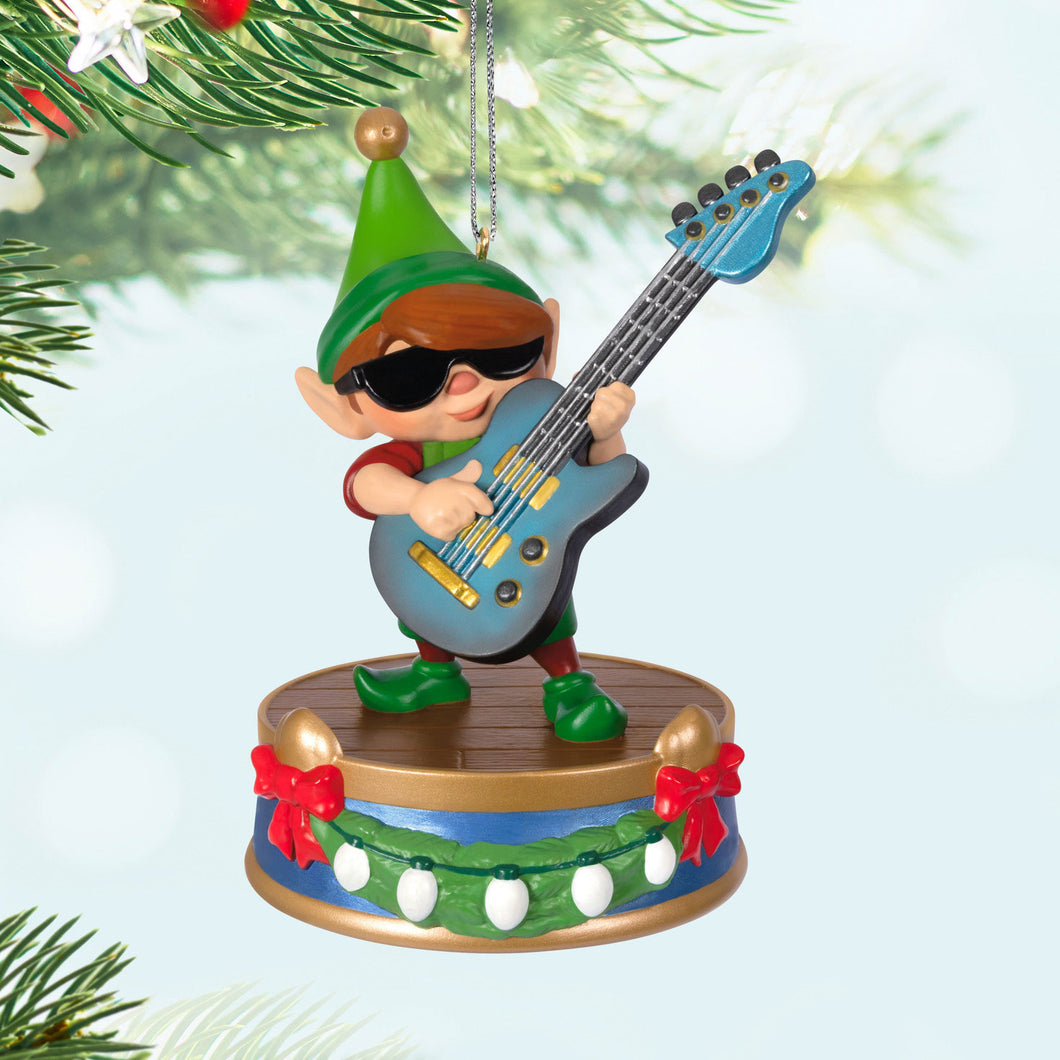 North Pole Tree Trimmers Band Collection Gil On Guitar Musical Ornament With Light