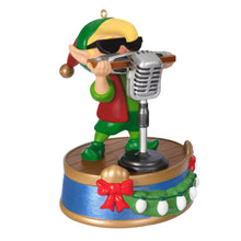 Load image into Gallery viewer, North Pole Tree Trimmers Band Collection Hank On Harmonica Musical Ornament With Light
