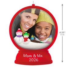 Load image into Gallery viewer, Mom and Me Snow Globe 2026 Photo Frame Ornament
