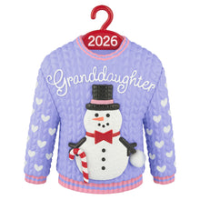 Load image into Gallery viewer, Granddaughter Snowman Sweater 2026 Ornament
