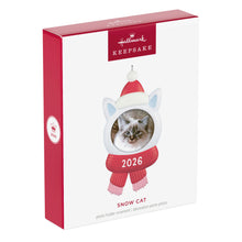 Load image into Gallery viewer, Snow Cat 2026 Photo Frame Ornament
