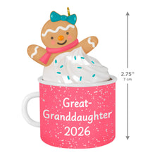 Load image into Gallery viewer, Great-Granddaughter Hot Cocoa Mug 2026 Ornament
