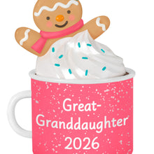 Load image into Gallery viewer, Great-Granddaughter Hot Cocoa Mug 2026 Ornament
