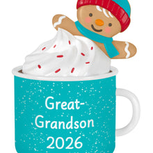 Load image into Gallery viewer, Great-Grandson Hot Cocoa Mug 2026 Ornament

