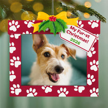 Load image into Gallery viewer, My Fur-st Christmas 2026 Photo Frame Ornament
