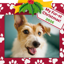 Load image into Gallery viewer, My Fur-st Christmas 2026 Photo Frame Ornament
