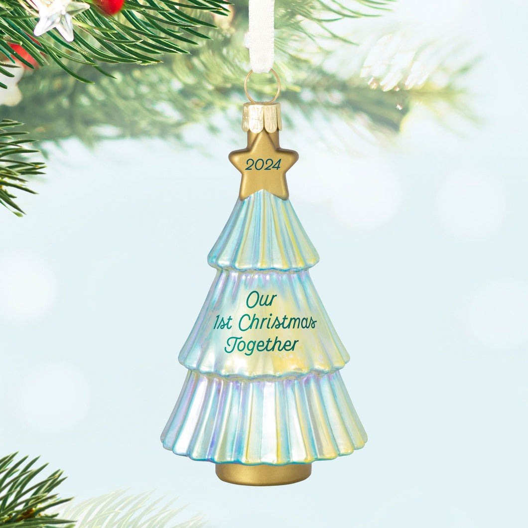 Our First Christmas Together 2024 Glass Ornament