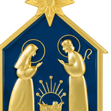 Load image into Gallery viewer, God So Loved the World Nativity Metal Ornament
