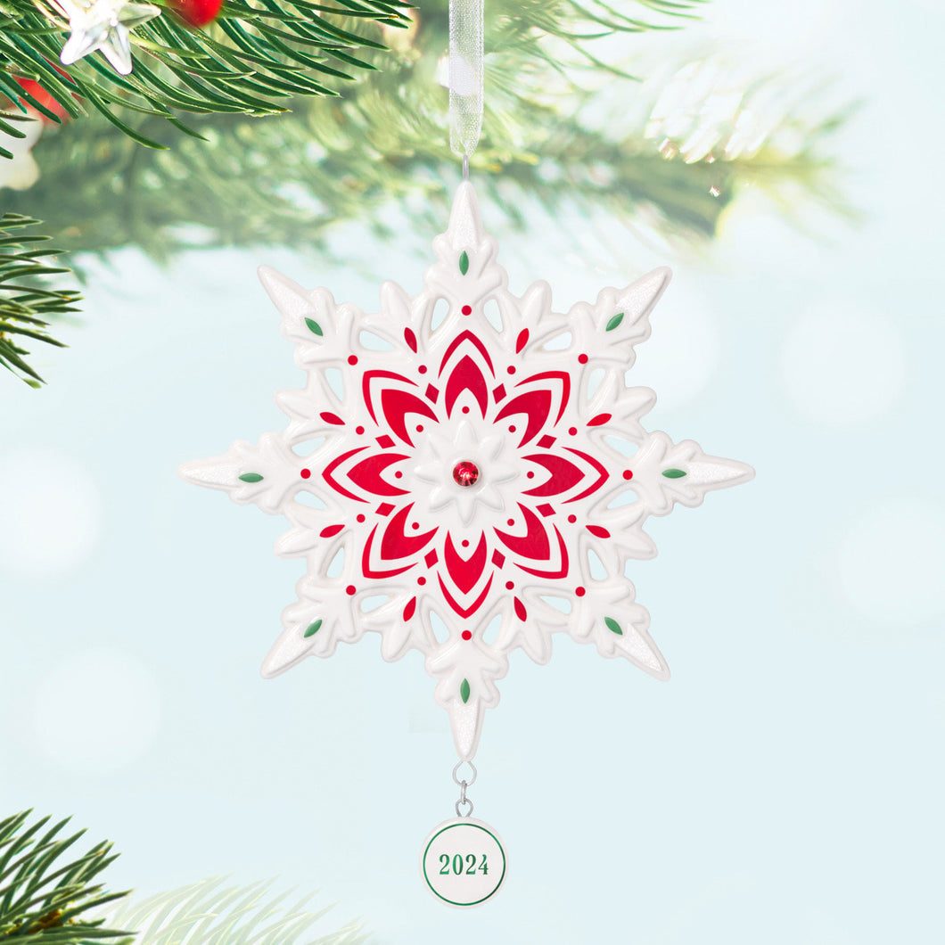 Snowflake 2024 Porcelain Ornament