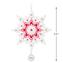 Load image into Gallery viewer, Snowflake 2024 Porcelain Ornament
