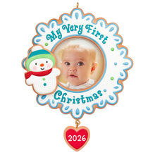 Load image into Gallery viewer, My Very First Christmas 2026 Photo Frame Ornament
