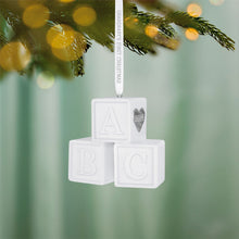 Load image into Gallery viewer, Grandbaby's First Christmas Blocks 2026 Porcelain Ornament

