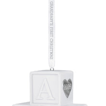 Load image into Gallery viewer, Grandbaby's First Christmas Blocks 2026 Porcelain Ornament
