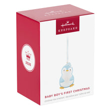 Load image into Gallery viewer, Baby Boy's First Christmas Penguin 2026 Ornament
