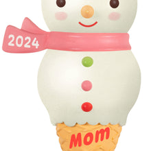Load image into Gallery viewer, Mom Snowman Ice Cream Cone 2024 Ornament
