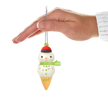 Load image into Gallery viewer, Dad Snowman Ice Cream Cone 2024 Ornament
