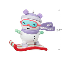 Load image into Gallery viewer, Granddaughter Snowboarding Snowman 2024 Ornament
