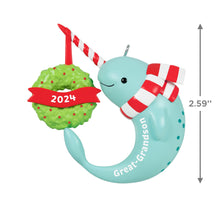 Load image into Gallery viewer, Great-Grandson Narwhal 2024 Ornament

