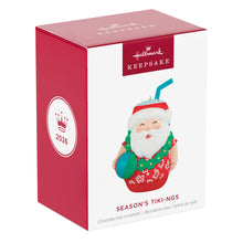 Load image into Gallery viewer, Seasons Tiki-ngs Santa Ornament
