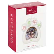 Load image into Gallery viewer, Pretty Kitty 2024 Porcelain Photo Frame Ornament
