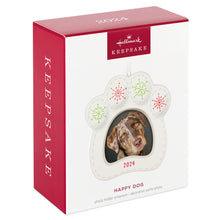 Load image into Gallery viewer, Happy Dog 2024 Porcelain Photo Frame Ornament
