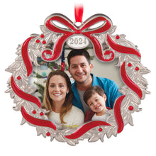 Load image into Gallery viewer, Our Family Christmas 2024 Metal Photo Frame Ornament
