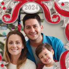 Load image into Gallery viewer, Our Family Christmas 2024 Metal Photo Frame Ornament
