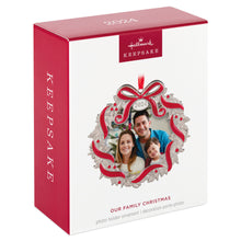 Load image into Gallery viewer, Our Family Christmas 2024 Metal Photo Frame Ornament
