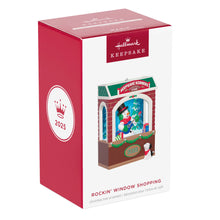 Load image into Gallery viewer, Rockin&#39; Window Shopping 2025 Musical Ornament With Light and Motion
