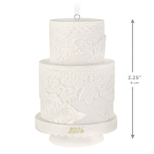 Load image into Gallery viewer, White Tiered Wedding Cake Keepsake Ornament
