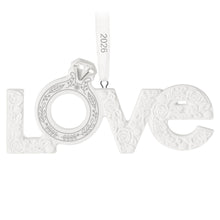 Load image into Gallery viewer, Love Word Art With Ring Keepsake Ornament
