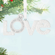 Load image into Gallery viewer, Love Word Art With Ring Keepsake Ornament
