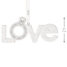 Load image into Gallery viewer, Love Word Art With Ring Keepsake Ornament
